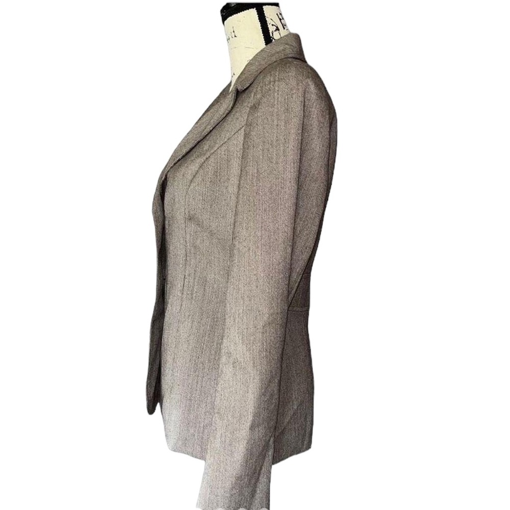 Talbots Brown Wool Jacket, Two Button Close - Size 6 - Picture 5 of 10